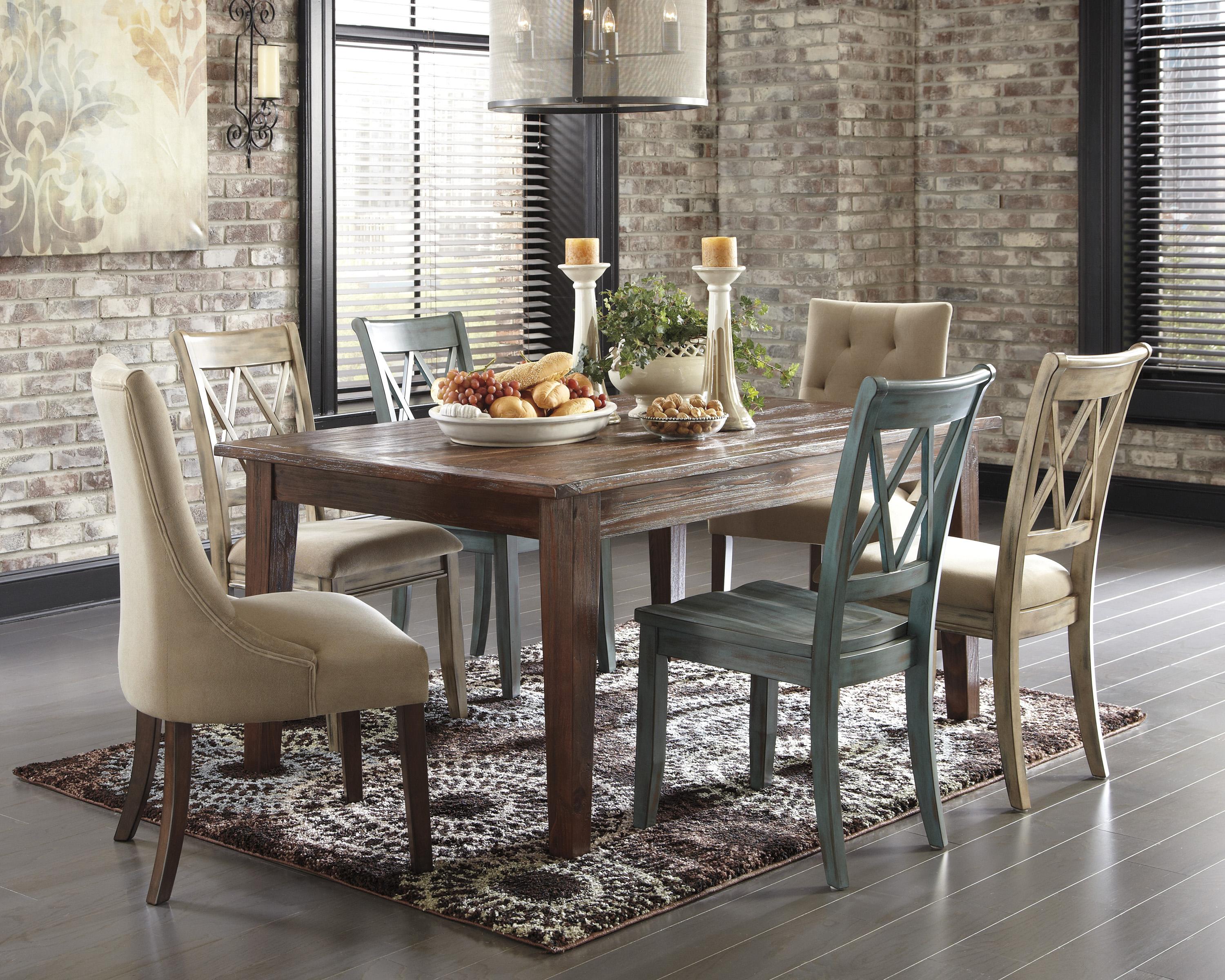 Ashley (Signature Design) Mestler Antique Blue/Green Dining Room Side